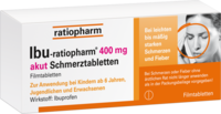 IBU-RATIOPHARM 400 mg akut Schmerztbl.Filmtabl.